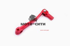 Ножка переключения передач (стайлинговая) на мотоциклы с двигателем 4T CB/CG 125-250 (mod:2, красная) "RIDE IT"