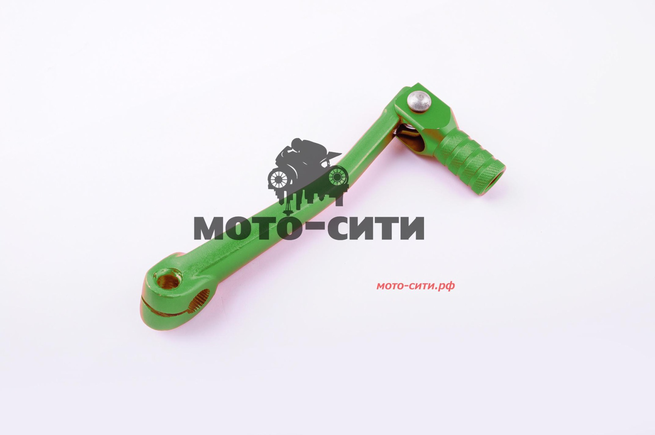 Ножка переключения передач (стайлинговая) на мотоциклы с двигателем 4T CB/CG 125-250 (mod:2, зеленая) "RIDE IT"