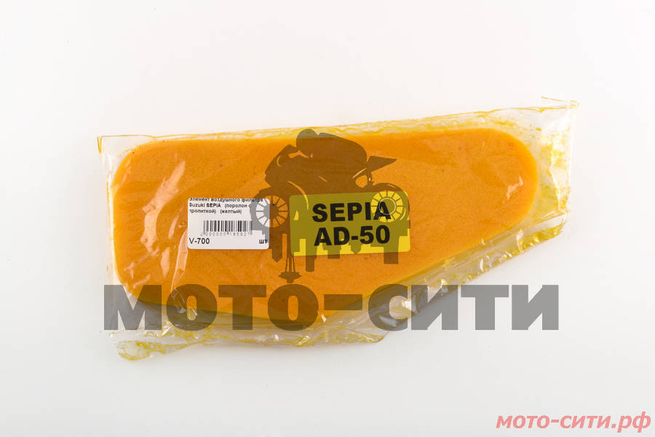 Элемент воздушного фильтра Suzuki SEPIA (поролон с пропиткой) (желтый)