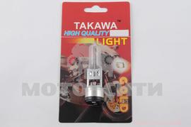 Лампа BA20D (2 уса, 12V, 35W/35W, белая, блистер) "TAKAWA"