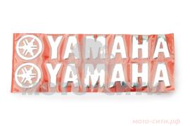 Рельефная наклейка "YAMAHA" (20 х 6 см, хром, металл, 2 шт.) "OLN"