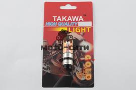 Лампа P15D-25-1 (1 ус, 12V 35W/35W, хамелеон радужная, блистер) Model A "TAKAWA "