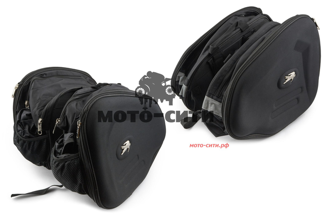 Боковые кофры (пара, ткань,чёрные) Model EE005 "KML"