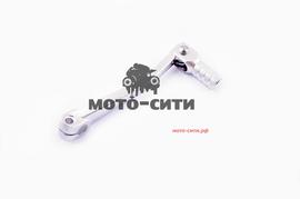 Ножка переключения передач (стайлинговая) на мотоциклы с двигателем 4T CB/CG 125-250 (mod:2, серебристая) "RIDE IT"