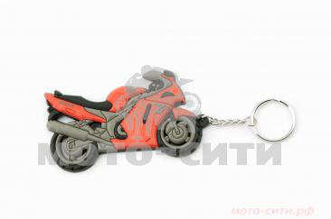 Брелок резиновый байк HONDA (красный, мод 136)