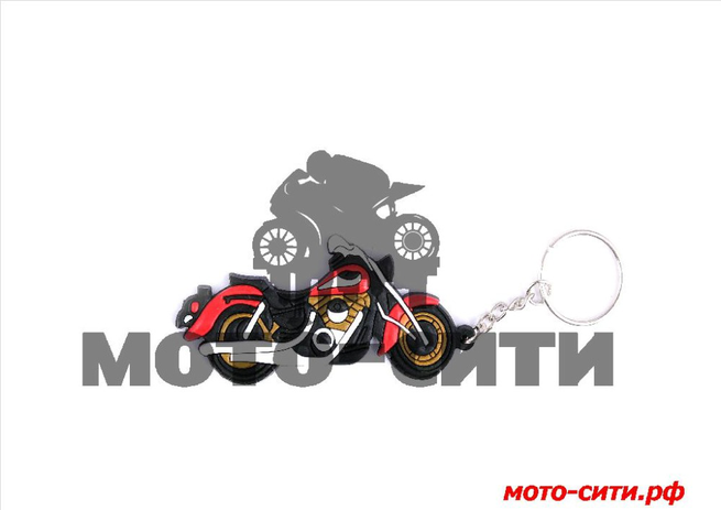 Брелок резиновый чоппер HONDA SHADOW (красный) (#YSK008)