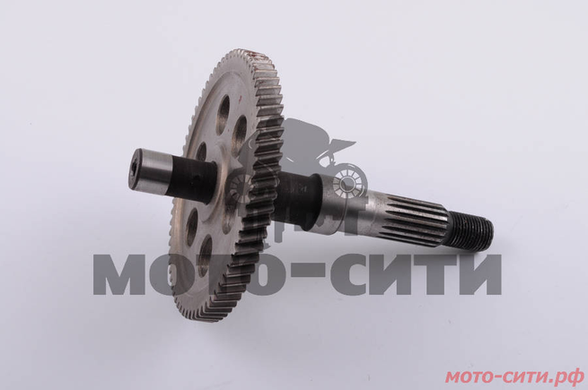 Вал и шестерня редуктора 2T TB50, Suzuki RAN, GEMMA 50 (цепной привод трансмиссии) "SK"