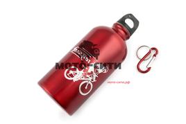Велосипедная фляга (алюминиевая, красная) "MANLE"