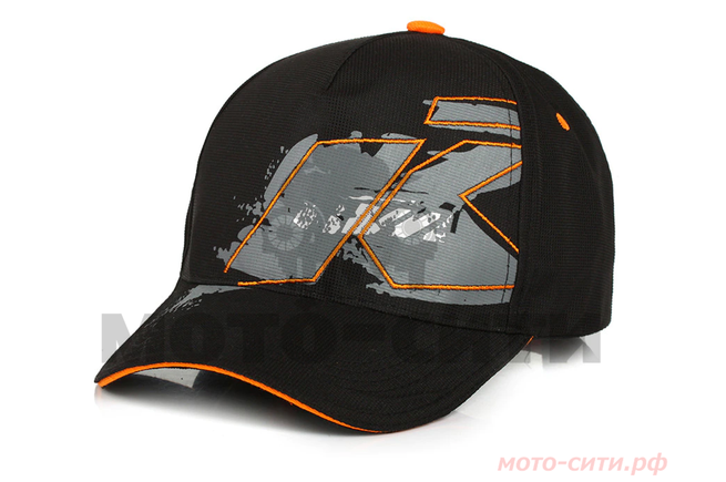 Бейсболка (чёрная, 100% хлопок) "KTM RACING"