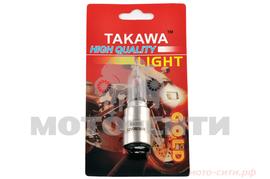 Лампа BA20D (2 уса, 12V, 35W/35W, белая, высокая, конусная, блистер) "TAKAWA"