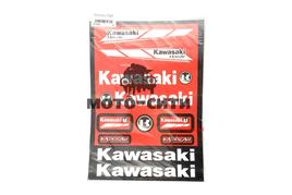 Набор наклеек "KAWASAKI " (32х23 см, красные) "OLN"
