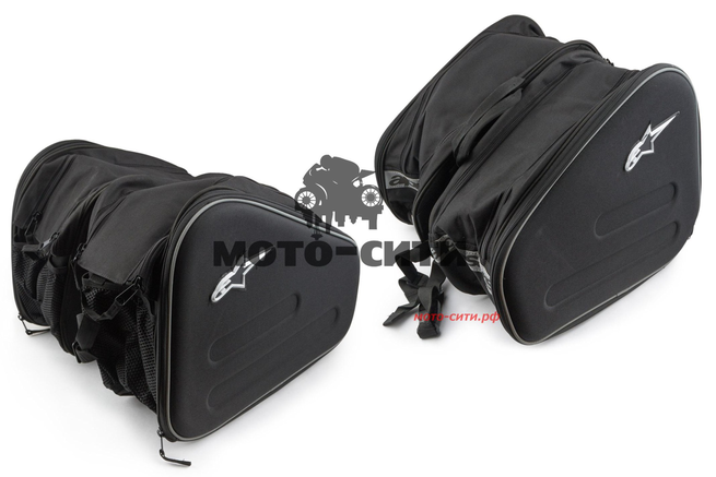 Боковые кофры (пара, ткань,чёрные) Model EE006 "KML"