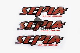 Набор наклеек "Suzuki SEPIA AF50" (15x4 см3 шт) "OLN"