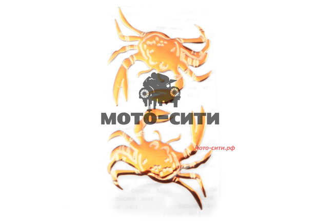 Набор наклеек "CRAB " (красные) "OLN"