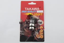 Лампа P15D-25-3 (3 уса, 12V 35W/35W, белая, блистер) Model A "TAKAWA "