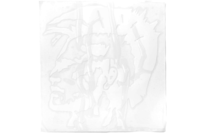 Наклейка "IROKEZ" ( 12 x 13 см, белая) "OLN"