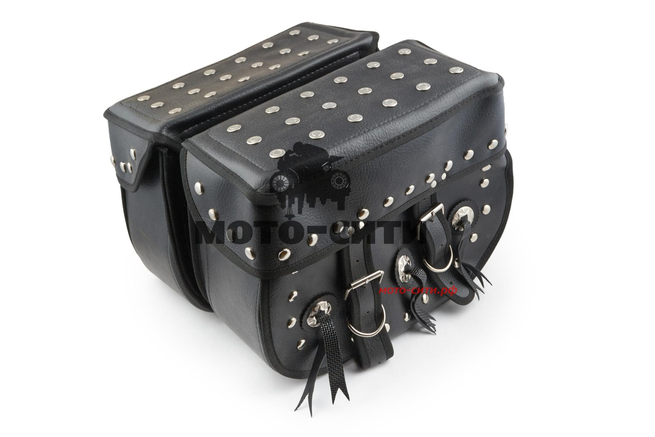 Боковые кофры (пара, кожа,чёрные) Model WL-0535 "KML"