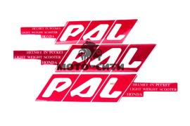 Набор наклеек "PAL " (45х23 см, красные) "OLN"