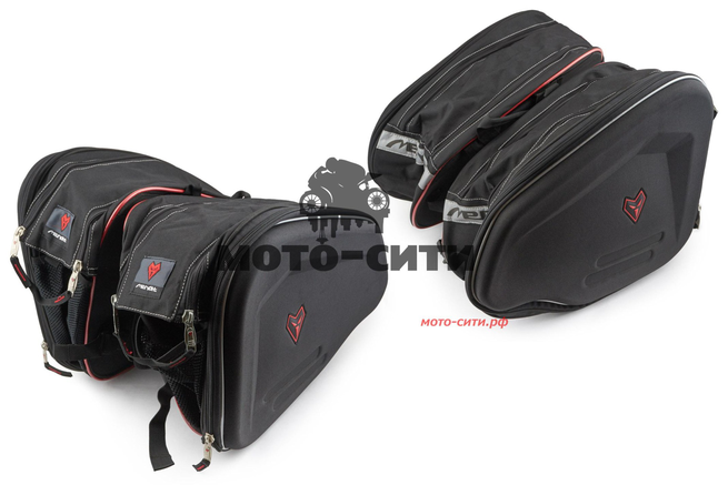 Боковые кофры (пара, ткань,чёрные) Model EE002 "KML"