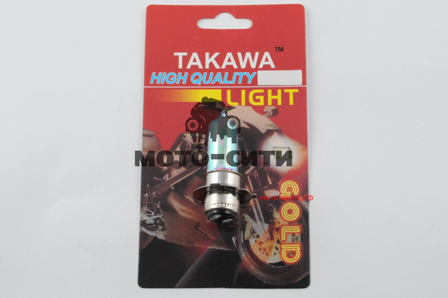 Лампа P15D-25-3 (3 уса, 12V 18W/18W, хамелеон радужный, блистер) Model A "TAKAWA "