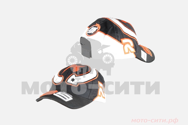 Бейсболка №99 чёрная, 100% хлопок "JORGE LORENZO"