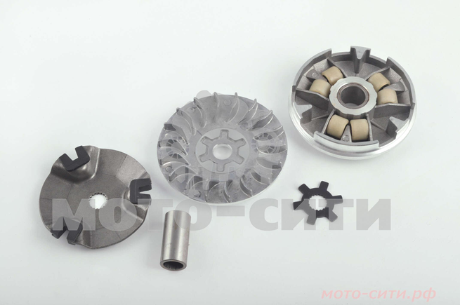 Вариатор передний Yamaha Jog, Axis, Aprio (3KJ, 4JP, 5BM; под вал 13 мм, полный комплект) "F-64"