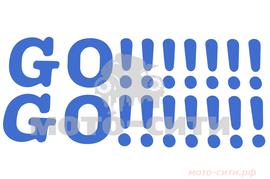 Наклейка "GO" ( 41 х 9, синяя) "OLN"