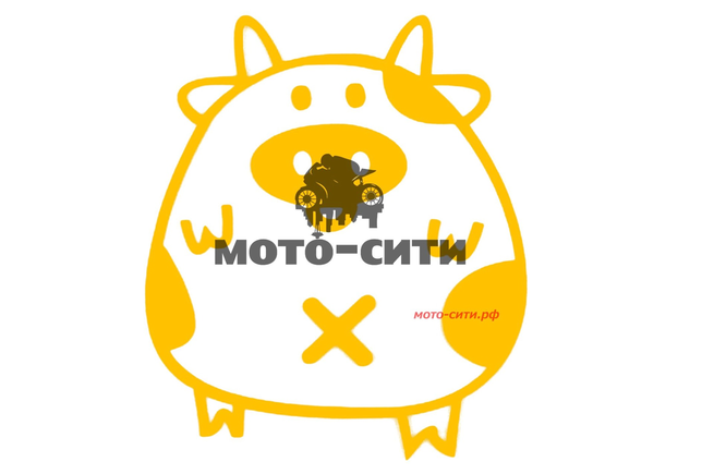 Декоративная наклейка "PIG " (желтая) "OLN"
