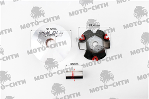 Вариатор передний Honda DIO AF 18/25, DJ AF 19/23 (под вал Ø12 мм, тюнинг) "DLH"