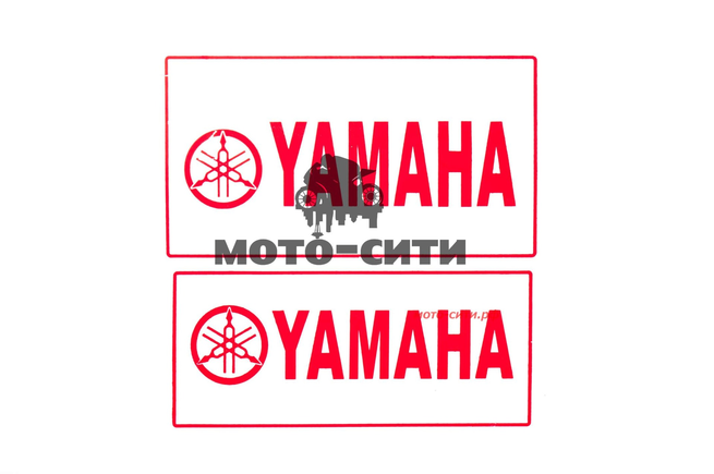 Декоративная наклейка "YAMAHA " (22.7x12.6 см, красная) "OLN"