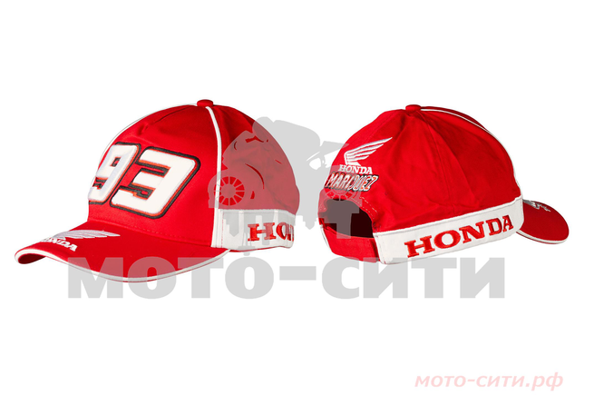 Бейсболка HONDA AND MARC MARQUEZ (красная, 100% хлопок)
