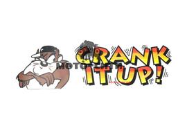 Декоративная наклейка "CRANK IT UP!" (28x8 см) "OLN"