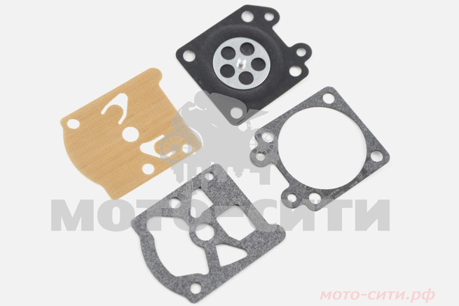 Ремкомплект карбюратора Poulan 1950, 1975, 2050, 2055, 2150, 2250, 2375, 2450 (прокладки + мембраны) "WOODMAN"