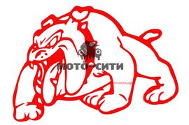 Декоративная наклейка "DOG " (12x9cм, сине-красная, левая) "OLN"