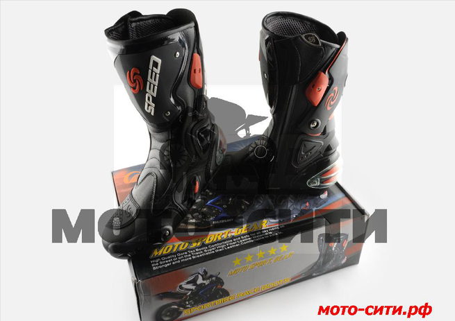 Ботинки мото PROBIKER (mod:1001, размер 44) чёрные
