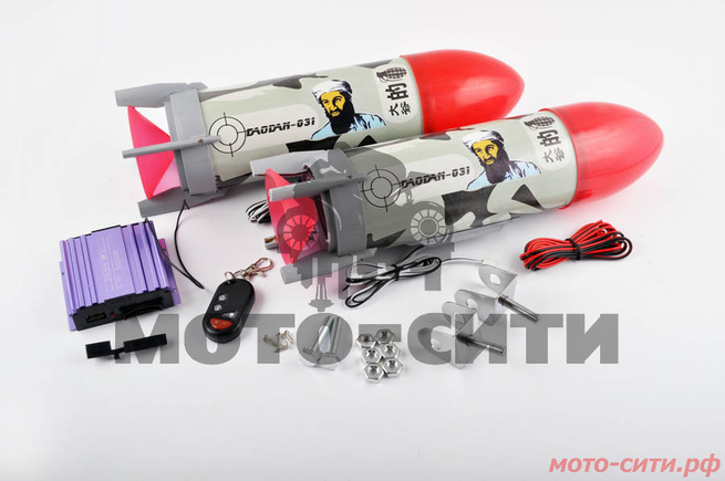 Аудиосистема 2.0 ROCKETS (3, Усама бен Ладен, сигнализация, FM/МР3/SD/USB, ПДУ)