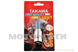 Лампа BA20D (2 уса, 12V, 35W/35W, супер белая, высокая, блистер) "TAKAWA"