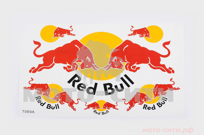 Набор наклеек RED BULL (лист 27*17 см)